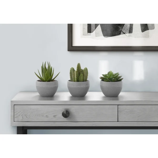 3PC Faux Succulent Indoor Potted