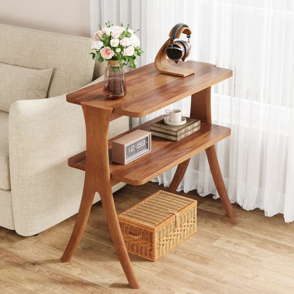 Walnut Narrow End Table