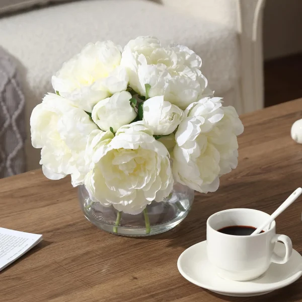Faux Peonies with Faux Water