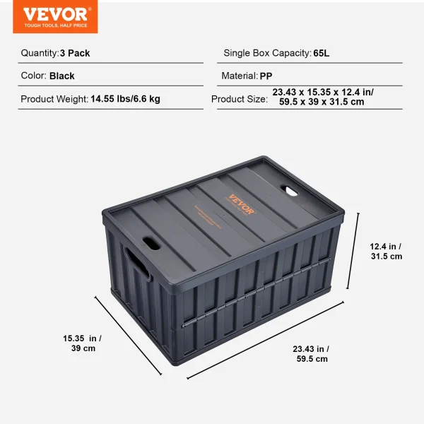 3 Storage Bins with Lids