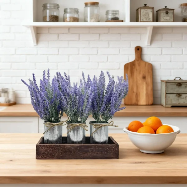 Artificial Lavender Flowers Set